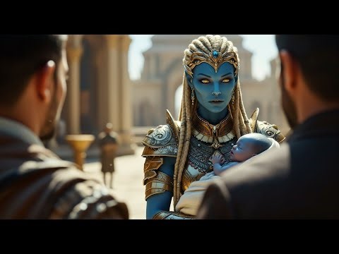 The alien mother tried everything, but her child wailed on—until its eyes found the human,