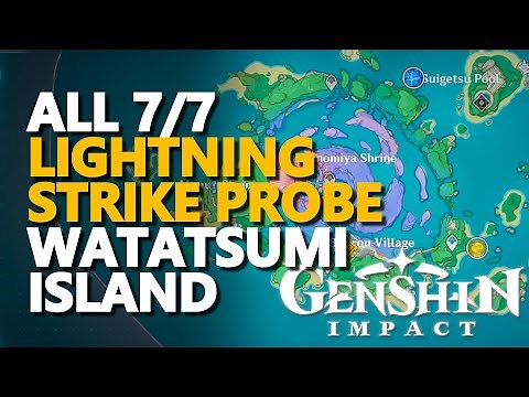 All Watatsumi Island Lightning Strike Probe Compass Puzzle Genshin Impact