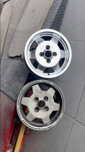 Old rim repair diamond cut #old#rim #repair #diamond #chrome #work #job #car