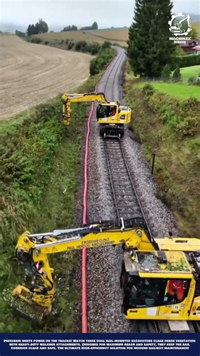 Smart Railway Clearing Machine Work for Embankment stabilization and brush control
