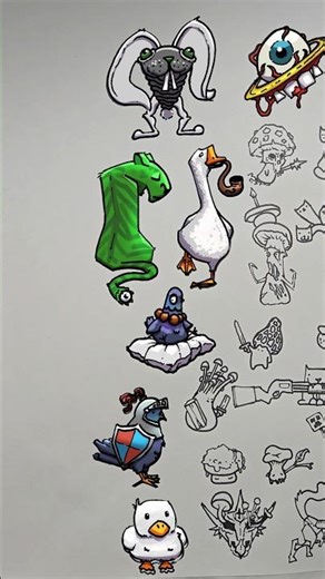 Birds and Aliens! #inkdrawing #doodle #art #storytelling #coloring #fineliner #freehand #sketch