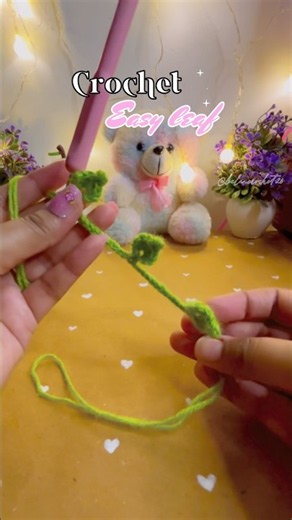 🍃 **Easy Crochet Leaf Tutorial | Beginner Friendly 🧶✨