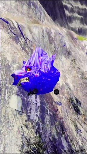Moon cars vs Giant Lava Pit 😱 BeamNG drive #296 #beamng #beamngdrive #viral #short #shorts