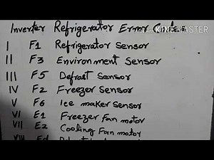 How can check inverter refrigerator error codes