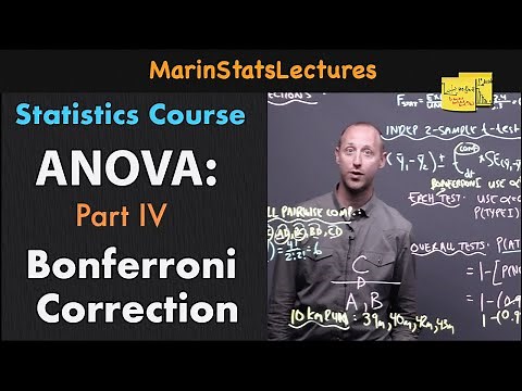 ANOVA Part IV: Bonferroni Correction | Statistics Tutorial #28 | MarinStatsLectures