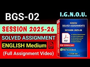 BGS 02 Solved Assignment 2025-26 English, BGS 02 Solved Assignment 25-26, BGS-02 Assignment