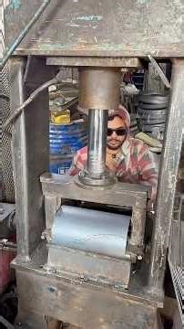 Iron Sheet Bending Into Round Shape With Hydraulic Press | Wooden Bowl Manufacturing #hydraulicpress