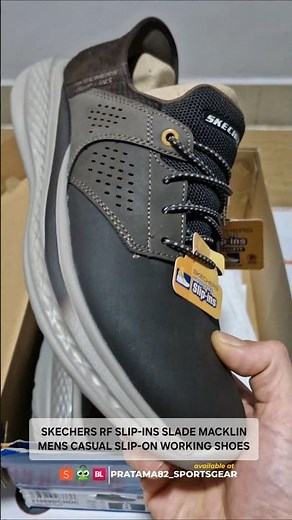 SKECHERS SLIP-INS SLADE MACKLIN LEATHER SLIP-ON CASUAL SHOES ORIGINAL (FULL VIDEO CHECK OUR CHANNEL)