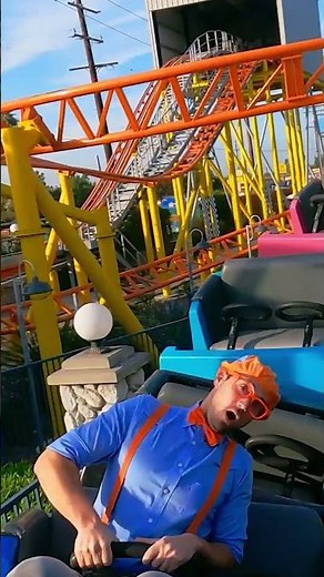 Blippi Rides the Big Rollercoaster in Adventure City!