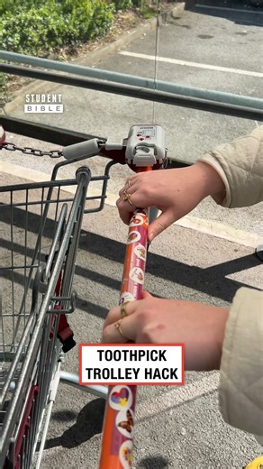 Never use a coin again with this toothpick trolley hack 🤯 | STUDENTbible