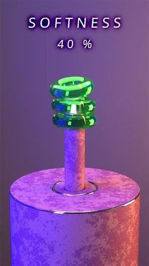 0% to 100% Torus vs Fast-Moving Piston — 3D Soft Body Simulation in Houdini