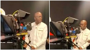"Nimekuja kuclean mic": Igathe does camera work, reads news during TV interview