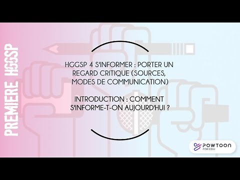 HGGSP PREMIÈRE COMMENT S'INFORME-T-ON AUJOURD'HUI ?