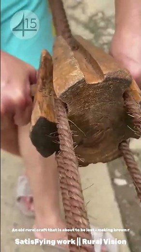 An old rural craft that is about to be lost making brown rope Those who know how to mak #35869