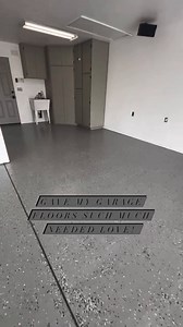 4K views · 44 reactions | We love seeing how @newellrosie on IG used our EpoxyShield Garage Floor Coating Kit to create a stylish, durable space that's as fun to install as it is practical. And we’re sure everyone can agree, tossing the decorative chips is definitely the best part! | Rust-Oleum | Facebook