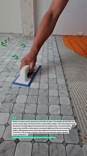 Perfect Mosaic Tile Layout! #TileInstallation #HomeRenovation #ProTips