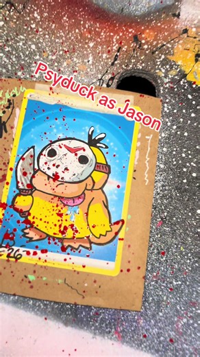 Pysduck as Jason. 😂 #art #drawing #custom #pokemoncards #psyduck | pokemon card