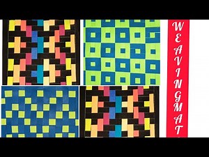 Different types of weaving styles part-2| step by step weaving mats by colour paper |beautiful mats