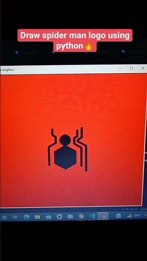 Draw spiderman logo in python. python turtle design.