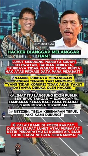 Luhut Emosi, Purbaya Balas Menohok! “Yang Gak Korupsi Gak Takut di-Hack#purbaya #beritaterkini