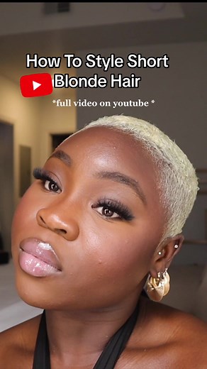 How to Style & Slick Down TWA 4C Hair - Short Blonde Hair