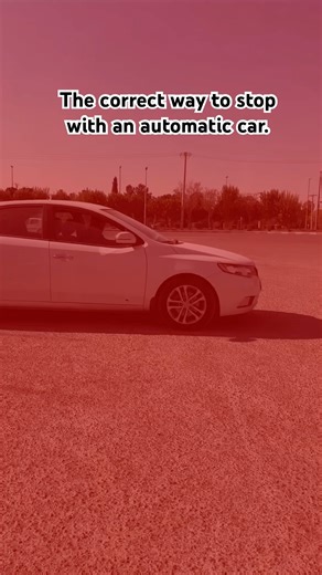 The correct way to stop with an automatic car #automobile #drivingtips