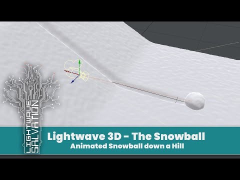 Lightwave 3D - Animating a Snowball down a hill