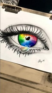 Color Wheel Eye Drawing