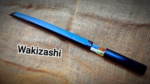 Forging a hidden bokuto wakizashi from an old spring