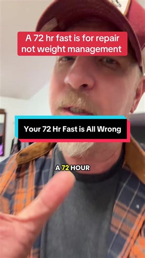 Most people think a 72-hour fast is about weight loss. It’s not. The real reason people do a longer fast is to reach that 50 hour mark, when the body shifts into repair and renewal mode and starts sending signals that activate your natural repair systems. When you understand that, the whole mindset around fasting changes. You’re not starving yourself… you’re giving your body time to repair what’s been worn down over decades. But let’s be honest — fasting 72 hours regularly isn’t realistic for mo