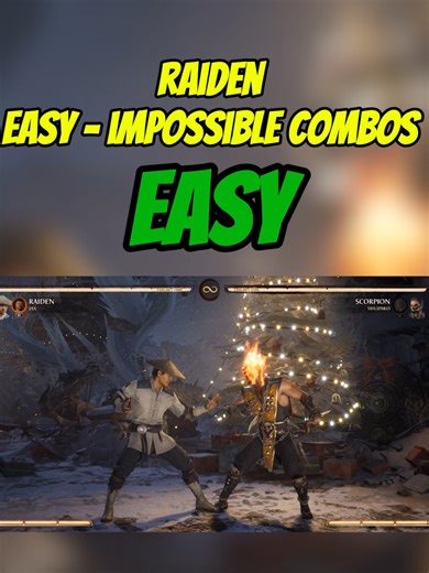 Raiden Easy - Impossible Combos #mk1 #mk11 #combo #raiden | raiden