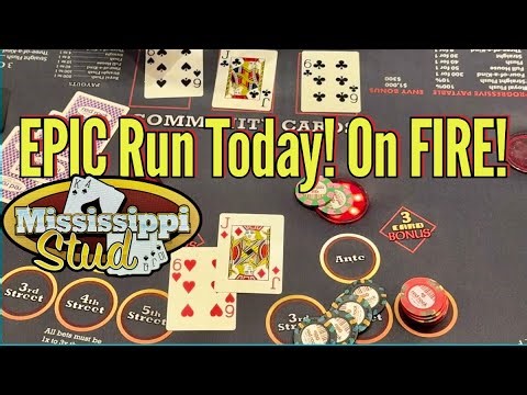 EPIC RUN ON MISSISSIPPI STUD POKER! The BIG HANDS Came My Way Today!