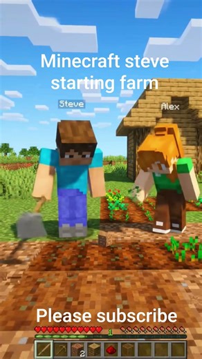 Minecraft steve starting farm