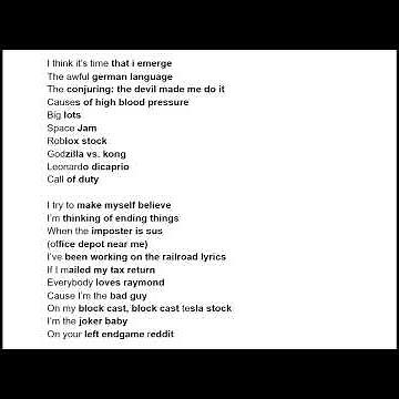 Touch-Tone Telephone by Lemon Demon but Using Google Autocomplete Results for Lyrics