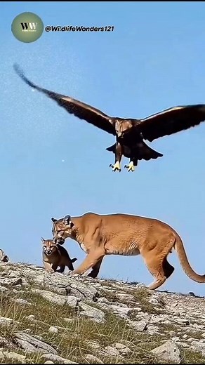 Eagle Attacks Mountain Lion Cub — Mother’s Reaction Will Shock You