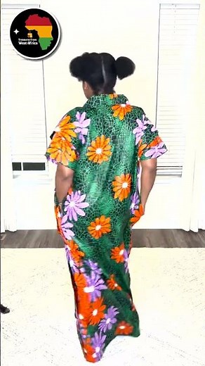 Vibrant Floral African Kaftan Dress 🌸 | Treasures From West Africa Style Spotlight