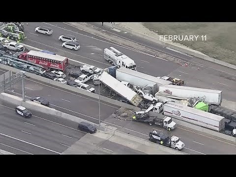 NTSB releases factual report on February 2021 133-car fatal pileup crash on I-35W in Fort Worth