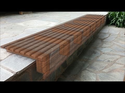 Outdoor Wooden Slat Bench Seat // How-To