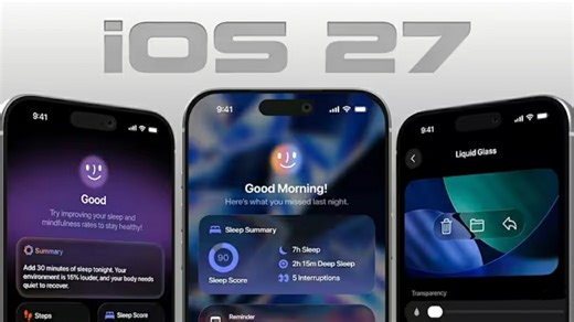 Apple【iOS 27 概念设计！】支持横屏！自定义液态玻璃！自定义App库！苹果AI！
