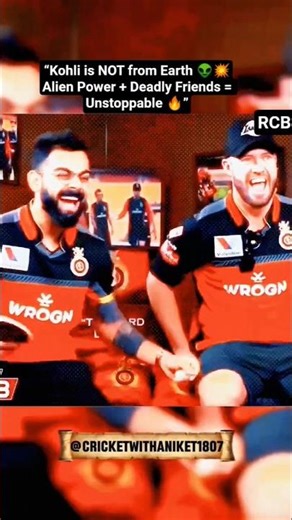 “When Virat Kohli Meets The Alien AB de Villiers 👽🔥 Cricket Turns Unreal!” #cricket #rcb #viral #ipl