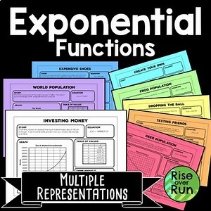 Exponential Growth and Decay Activity Worksheets Real World Equations Functions
