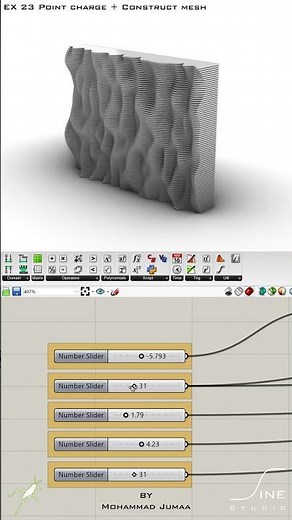 Grasshopper - EX 24 - Surface from point + Contour #parametricdesign #grasshopper #parametric