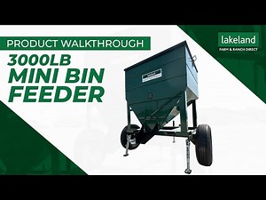 3000lbs Capacity Portable Mini Feed Bin with Trailer | Sort & Transport Feed with Ease
