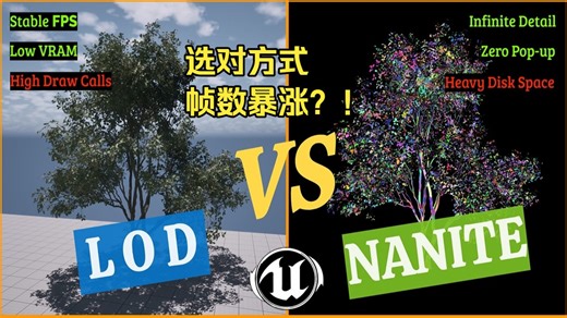 Nanite vs LOD 大战：高模优化该选哪个？真实性能测试