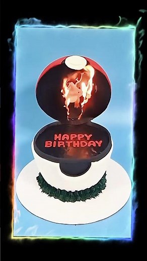 Pokeball Burn Away Cake Short. | Pokemon Cake | Burn away cake from Charmander to Charizard.