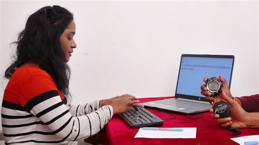 Typing 100 digits of Pi from memory