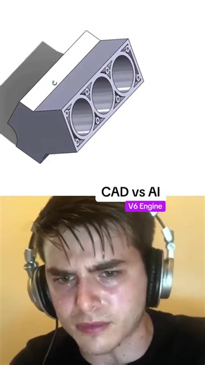 Comparing CAD and AI for V6 Engine Design