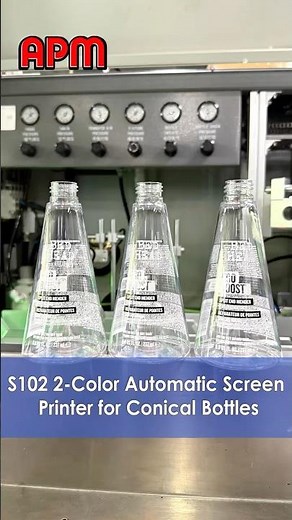 How to Screen Print Conical Plastic Bottles | S102 2-Color Automatic Screen Printing Machine