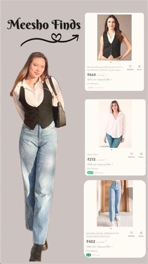 Part 2 - Meesho outfits under budget ✨ #ytshorts #riseandshine #winterfashion #viral #stayclassy