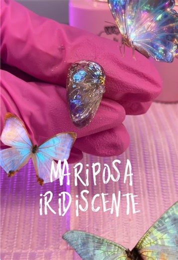 Mariposa Iridiscente Nail Art Design Tutorial